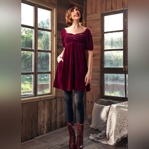 New with Tags ModCloth Plum Babydoll Plus Size Dress